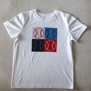 Kids Baseball Graphic T-Shirt - White